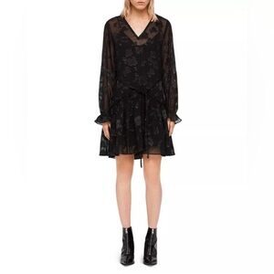 All Saints Black Floral Dress